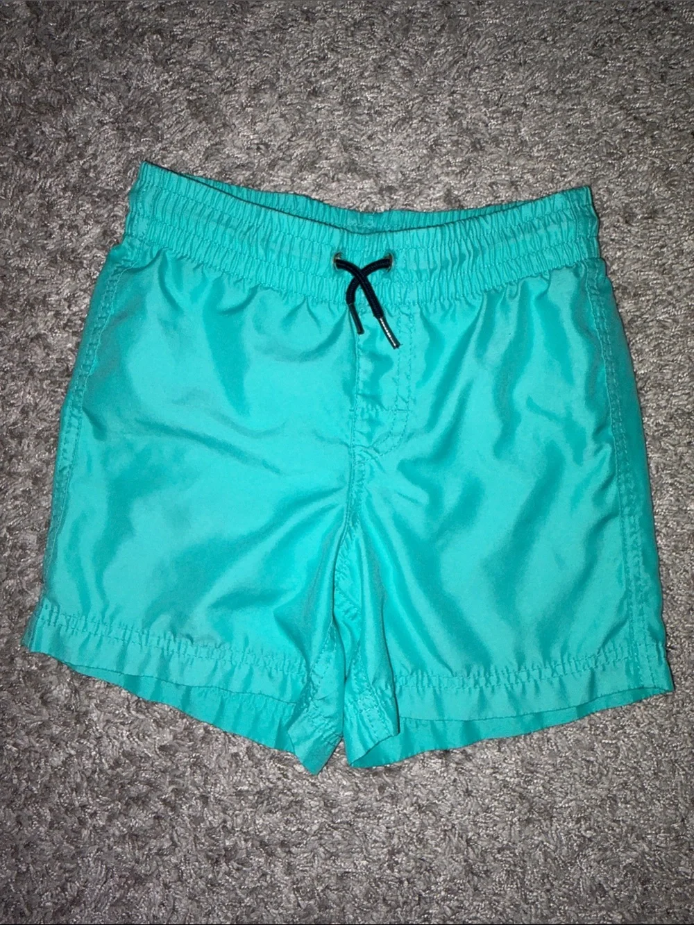 Old Navy kids Teal/Mint Swim Shorts with Black drawstring